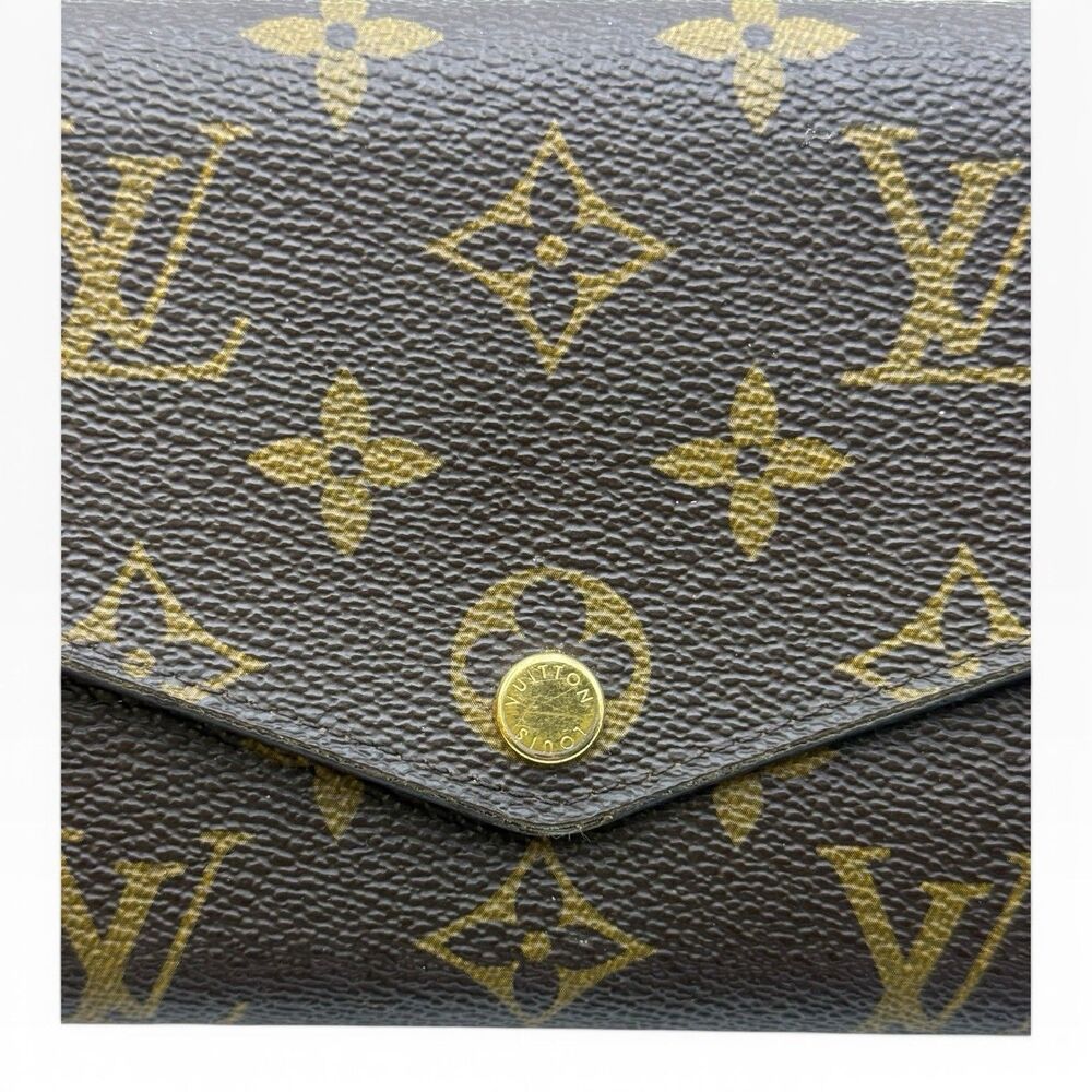 Louis Vuitton Monogram NM Portefeuille Sarah Wallet Red Interior W Certificate - Picture 4 of 12